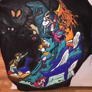 180/200 Vintage Leather Fantasia jacket NWT M